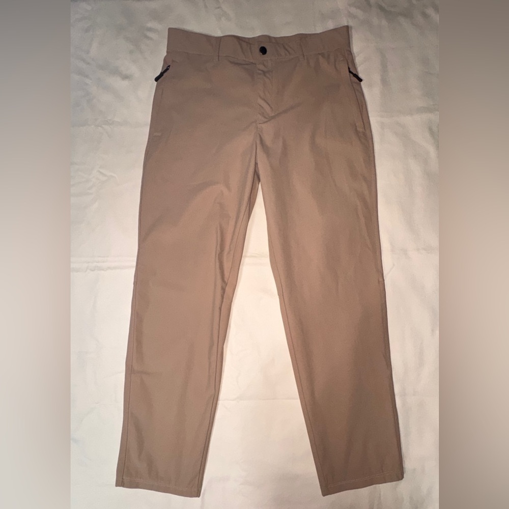 Men's 32 x 32 Casual/Golf Tan Stretch Pants with Zip Front Pockets